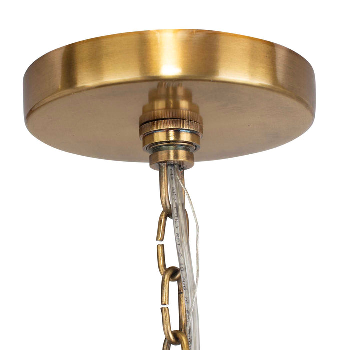 Crocker One Light Pendant Antique Brass-Pendants-Uttermost-Lighting Design Store