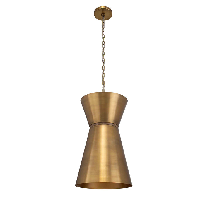 Crocker One Light Pendant Antique Brass-Pendants-Uttermost-Lighting Design Store