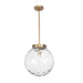 Gaia One Light Pendant Antique Brass-Pendants-Uttermost-Lighting Design Store