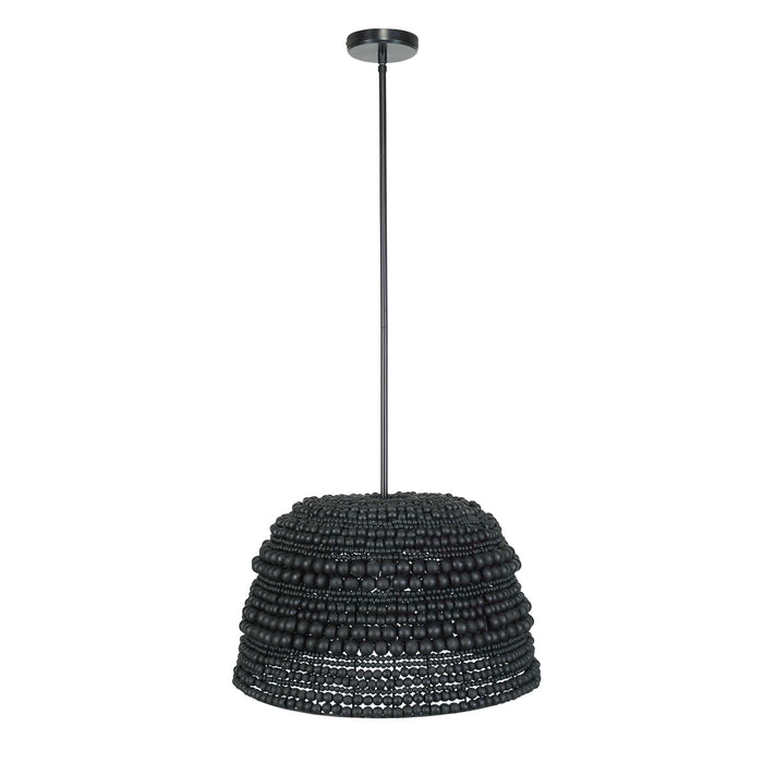 Persephone One Light Pendant Matte Black-Pendants-Uttermost-Lighting Design Store