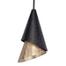 Apollo One Light Pendant Matte Black & Matte Gold-Pendants-Uttermost-Lighting Design Store