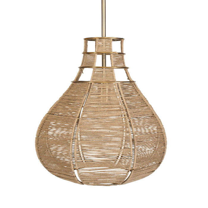 Hestia One Light Pendant Antique Brass-Pendants-Uttermost-Lighting Design Store