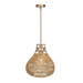 Hestia One Light Pendant Antique Brass-Pendants-Uttermost-Lighting Design Store