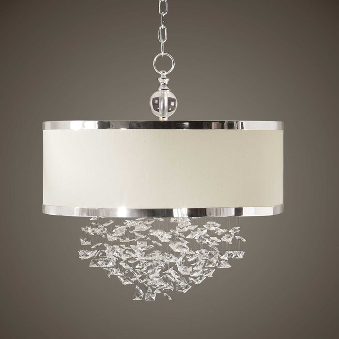 Fascination Three Light Pendant Silver-Pendants-Uttermost-Lighting Design Store