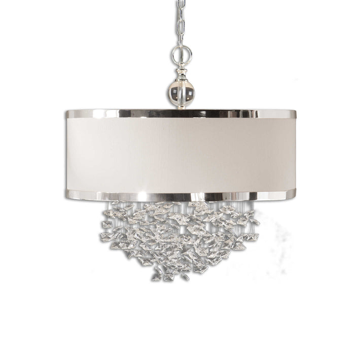 Fascination Three Light Pendant Silver-Pendants-Uttermost-Lighting Design Store