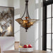 Vitalia Three Light Pendant Oil Rubbed Bronze-Pendants-Uttermost-Lighting Design Store