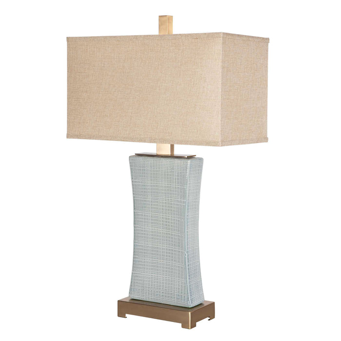 Cantarana One Light Table Lamp Coffee Bronze, Blue Gray Glaze-Lamps-Uttermost-Lighting Design Store