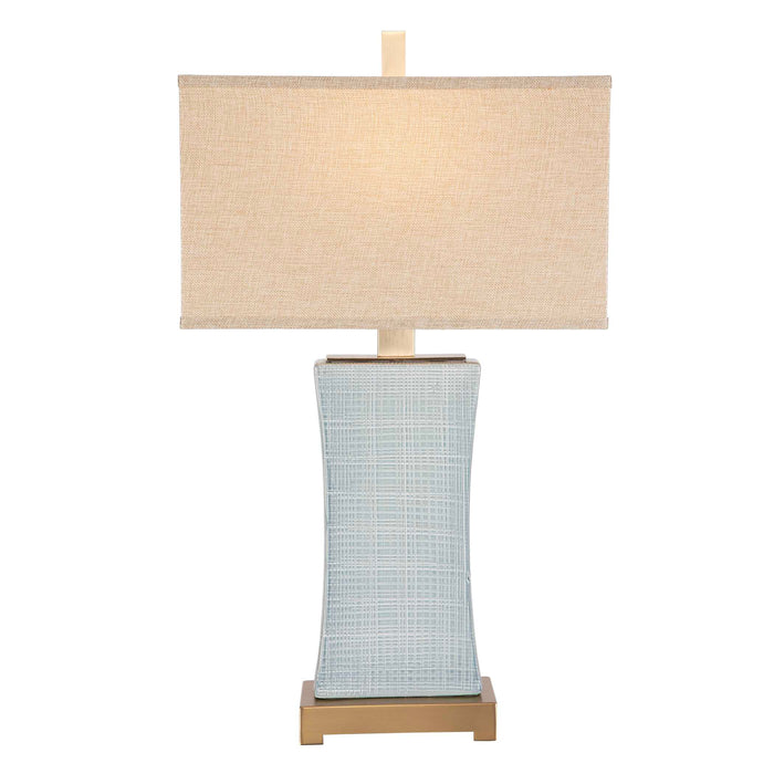 Cantarana One Light Table Lamp Coffee Bronze, Blue Gray Glaze-Lamps-Uttermost-Lighting Design Store