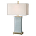 Cantarana One Light Table Lamp Coffee Bronze, Blue Gray Glaze-Lamps-Uttermost-Lighting Design Store