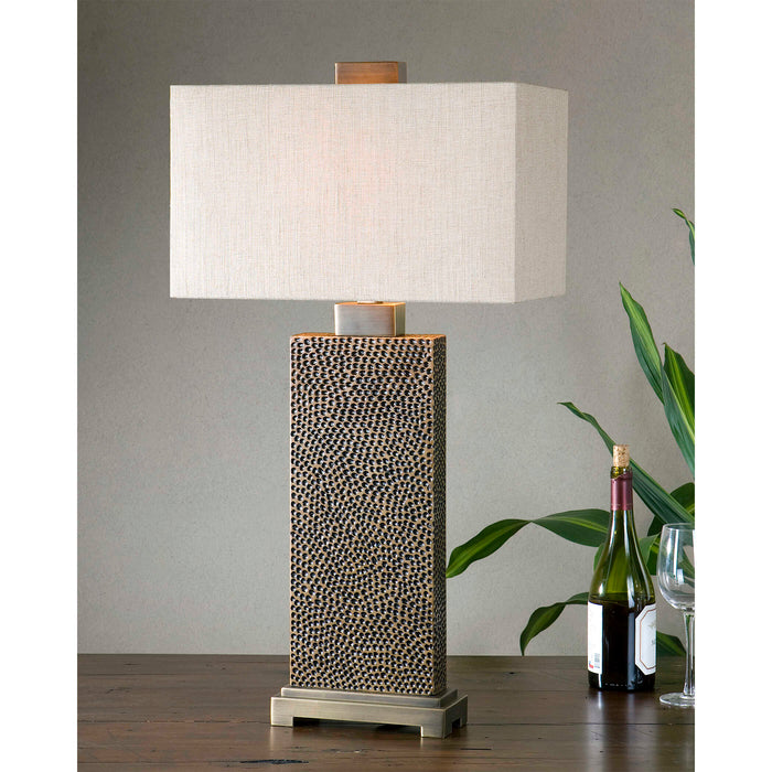 Canfield One Light Table Lamp Coffee Bronze-Lamps-Uttermost-Lighting Design Store