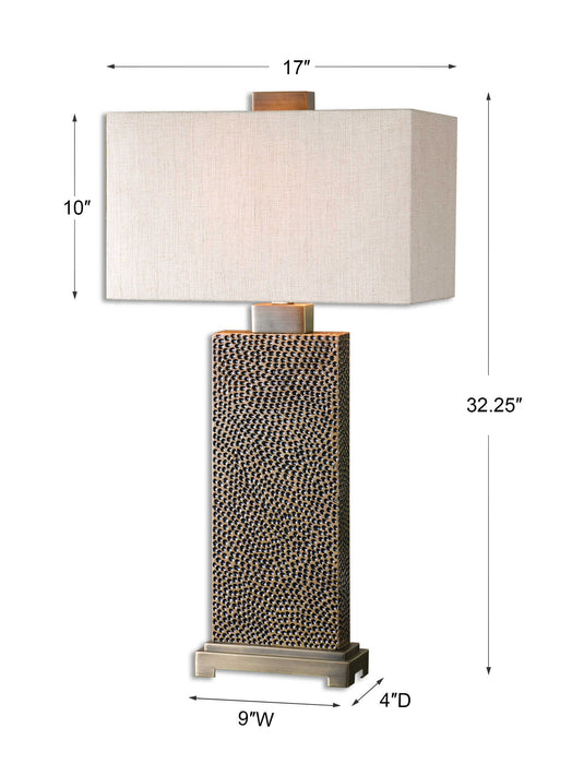 Canfield One Light Table Lamp Coffee Bronze-Lamps-Uttermost-Lighting Design Store