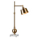 Laton One Light Task Lamp Brushed Brass-Lamps-Uttermost-Lighting Design Store