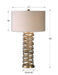 Amarey One Light Table Lamp Antiqued Silver Champagne-Lamps-Uttermost-Lighting Design Store