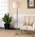Mesita One Light Floor Lamp Brush Brass-Lamps-Uttermost-Lighting Design Store
