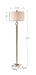 Mesita One Light Floor Lamp Brush Brass-Lamps-Uttermost-Lighting Design Store