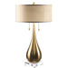 Lagrima Two Light Table Lamp Brushed Brass-Lamps-Uttermost-Lighting Design Store