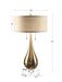 Lagrima Two Light Table Lamp Brushed Brass-Lamps-Uttermost-Lighting Design Store
