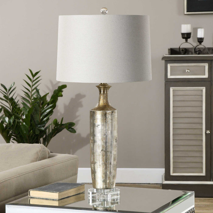Valdieri One Light Table Lamp Metallic Bronze-Lamps-Uttermost-Lighting Design Store
