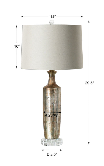 Valdieri One Light Table Lamp Metallic Bronze-Lamps-Uttermost-Lighting Design Store