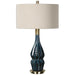 Prussian One Light Table Lamp Blue Ceramic-Lamps-Uttermost-Lighting Design Store