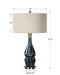 Prussian One Light Table Lamp Blue Ceramic-Lamps-Uttermost-Lighting Design Store