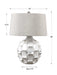 Guerina One Light Table Lamp Brushed Nickel-Lamps-Uttermost-Lighting Design Store