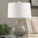 Batova One Light Table Lamp Brushed Nickel-Lamps-Uttermost-Lighting Design Store