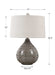 Batova One Light Table Lamp Brushed Nickel-Lamps-Uttermost-Lighting Design Store