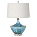 Chasida One Light Table Lamp Blue Ceramic Glaze-Lamps-Uttermost-Lighting Design Store