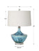 Chasida One Light Table Lamp Blue Ceramic Glaze-Lamps-Uttermost-Lighting Design Store