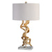 Twisted Vines One Light Table Lamp Bright Gold Leaf-Lamps-Uttermost-Lighting Design Store