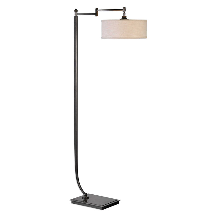 Lamine One Light Floor Lamp Dark Bronze-Lamps-Uttermost-Lighting Design Store