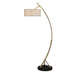 Vardar Two Light Floor Lamp Brushed Brass-Lamps-Uttermost-Lighting Design Store