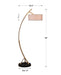 Vardar Two Light Floor Lamp Brushed Brass-Lamps-Uttermost-Lighting Design Store