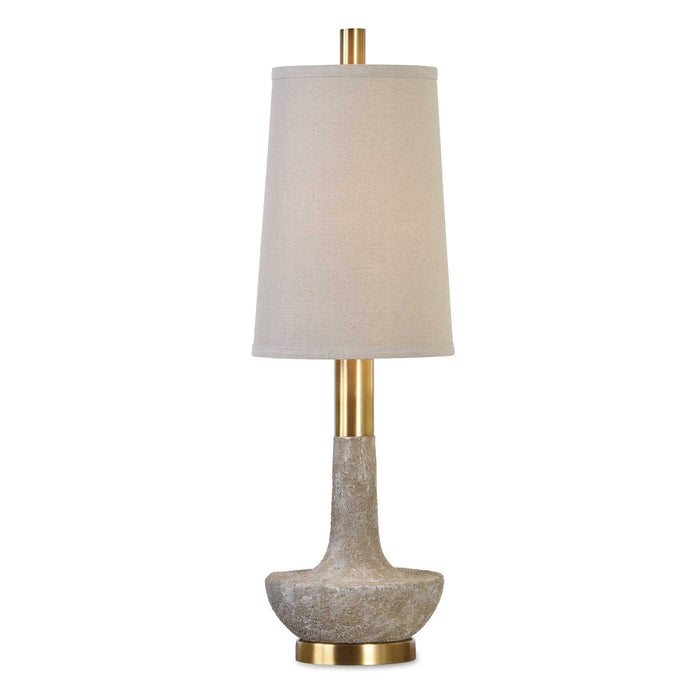 Volongo One Light Buffet Lamp Brushed Brass-Lamps-Uttermost-Lighting Design Store