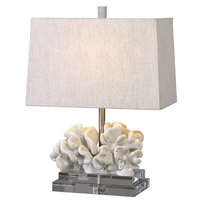 Coral One Light Table Lamp Ivory Coral-Lamps-Uttermost-Lighting Design Store