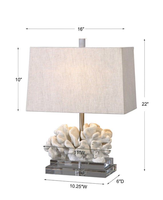 Coral One Light Table Lamp Ivory Coral-Lamps-Uttermost-Lighting Design Store