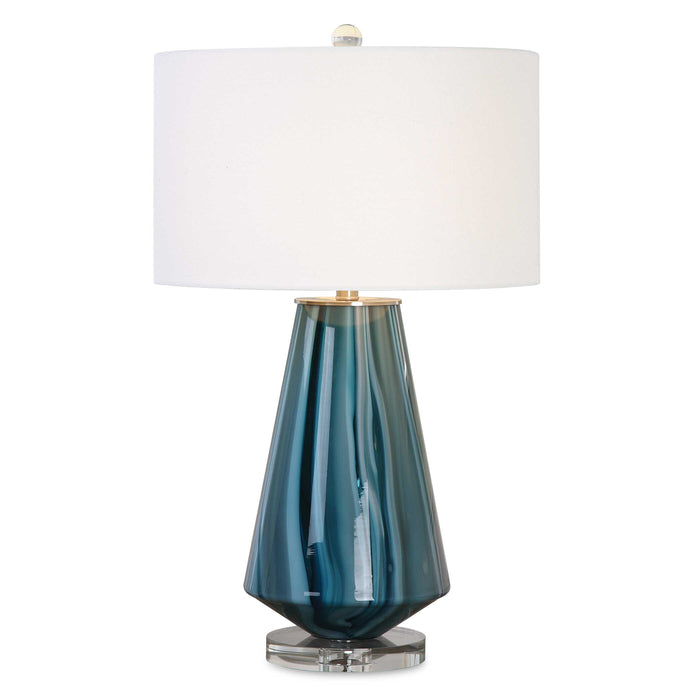Pescara One Light Table Lamp Brushed Nickel-Lamps-Uttermost-Lighting Design Store