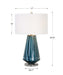 Pescara One Light Table Lamp Brushed Nickel-Lamps-Uttermost-Lighting Design Store