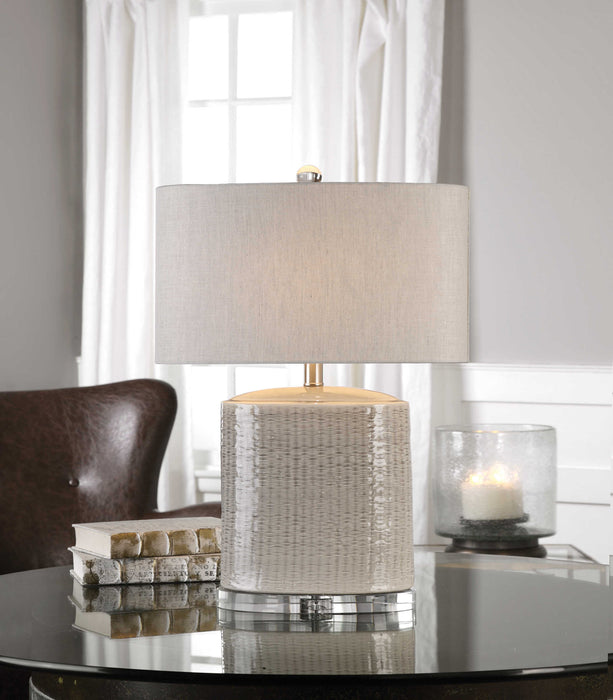 Modica One Light Table Lamp Brushed Nickel-Lamps-Uttermost-Lighting Design Store