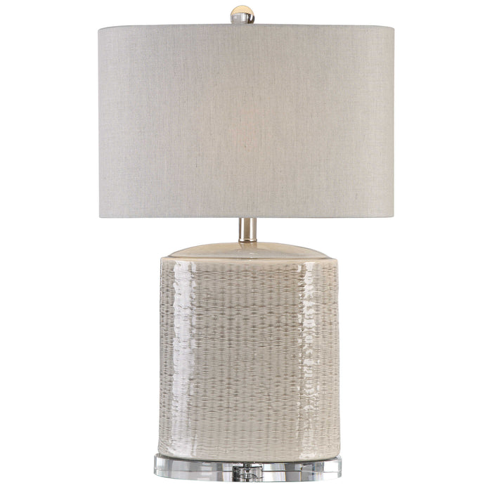 Modica One Light Table Lamp Brushed Nickel-Lamps-Uttermost-Lighting Design Store