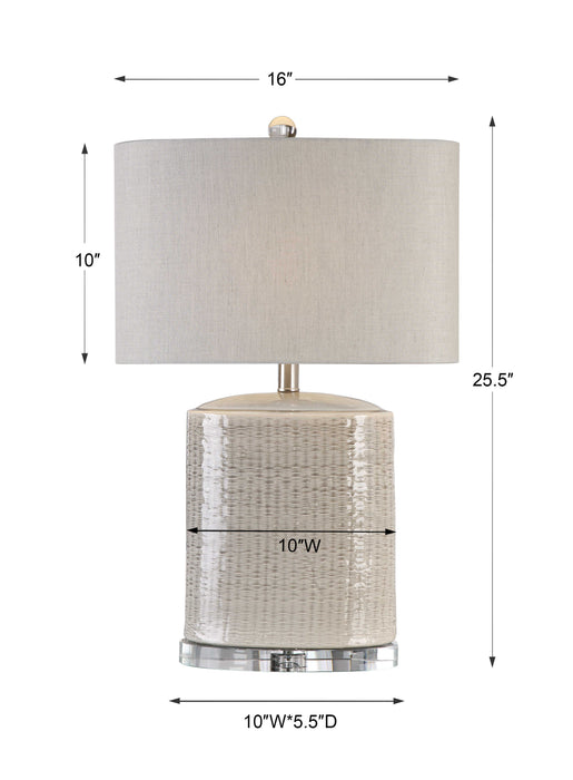 Modica One Light Table Lamp Brushed Nickel-Lamps-Uttermost-Lighting Design Store