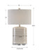 Modica One Light Table Lamp Brushed Nickel-Lamps-Uttermost-Lighting Design Store