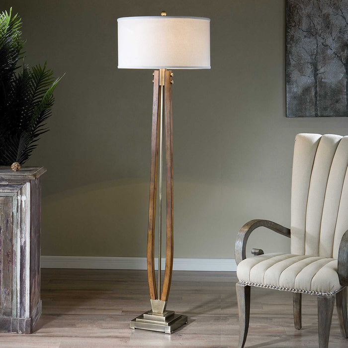 Boydton One Light Floor Lamp Brushed Coffee Bronze Iron-Lamps-Uttermost-Lighting Design Store