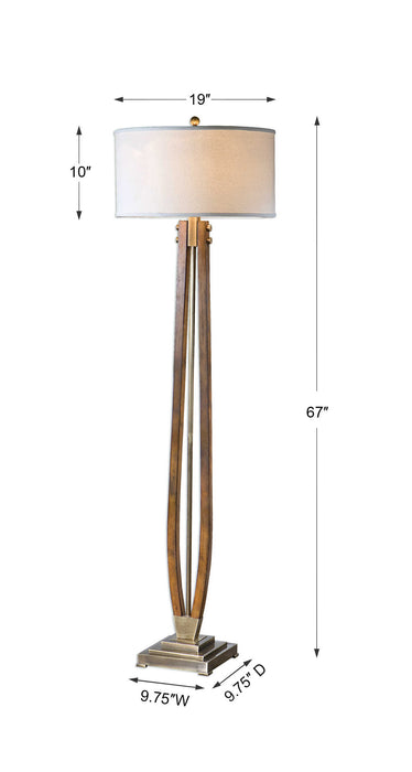Boydton One Light Floor Lamp Brushed Coffee Bronze Iron-Lamps-Uttermost-Lighting Design Store