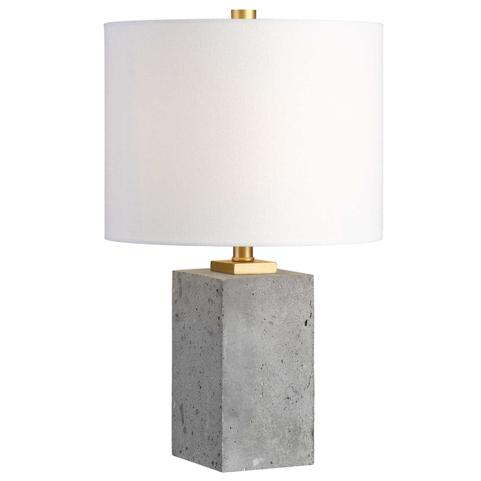 Drexel One Light Table Lamp Brushed Gold-Lamps-Uttermost-Lighting Design Store