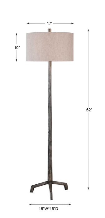 Ivor One Light Floor Lamp Cast Iron-Lamps-Uttermost-Lighting Design Store