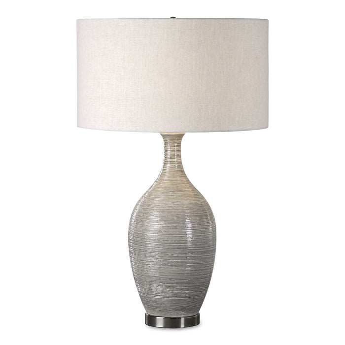 Dinah One Light Table Lamp Polished Nickel-Lamps-Uttermost-Lighting Design Store