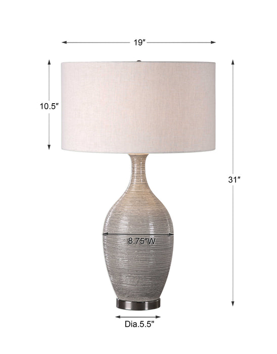 Dinah One Light Table Lamp Polished Nickel-Lamps-Uttermost-Lighting Design Store