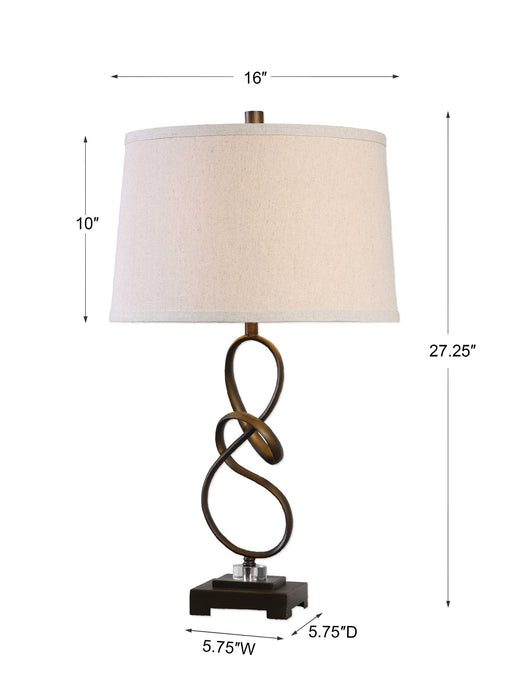 Tenley One Light Table Lamp Oil Rubbed Bronze-Lamps-Uttermost-Lighting Design Store